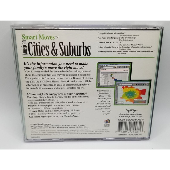 Smart Moves: American Cities & Suburbs | Softkey '95 | Moving Info For 1995 - Picture 2 of 3